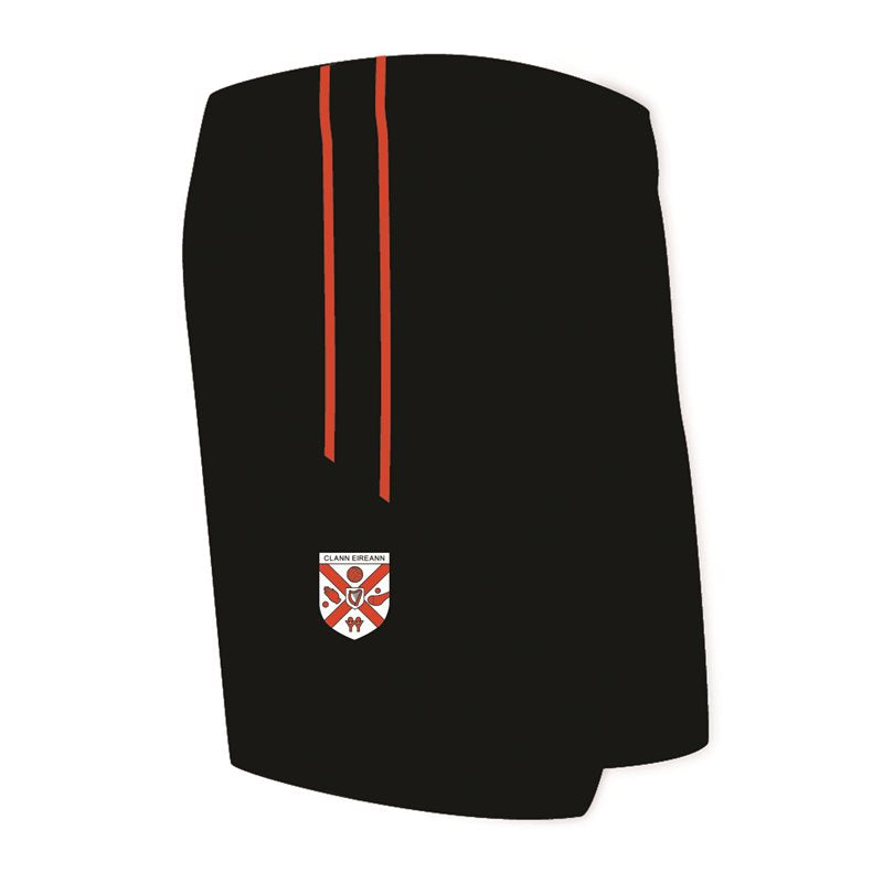 Mc Keever Clann Eireann GAA Shorts - Youth - Black/Orange
