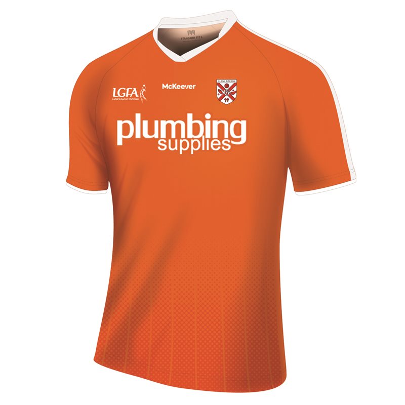 Mc Keever Clann Eireann LGFA GAA Jersey - Youth - Orange/White