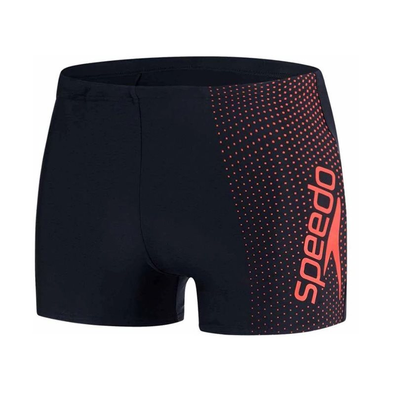Speedo Gala Logo Aquashort Swim Shorts - Mens - Black/Red