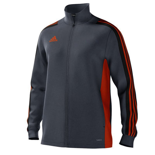 adidas mi Team 18 Full Zip Training Top - Mens - Onix/Collegiate Orange/Black