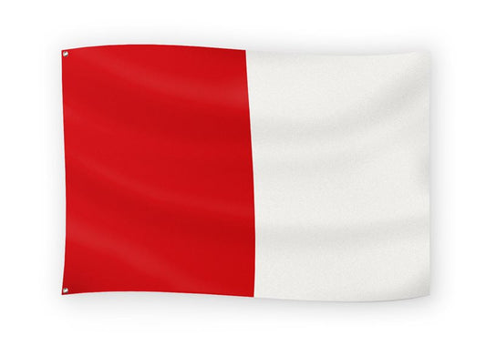 The GAA Store Red/White Half and Half Flag