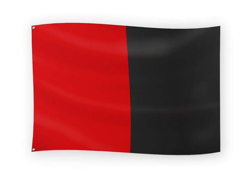 The GAA Store Red/Black Half and Half Flag