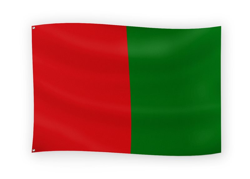 The GAA Store Red/Green Half and Half Flag