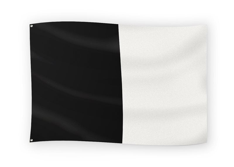 The GAA Store Black/White Half and Half Flag