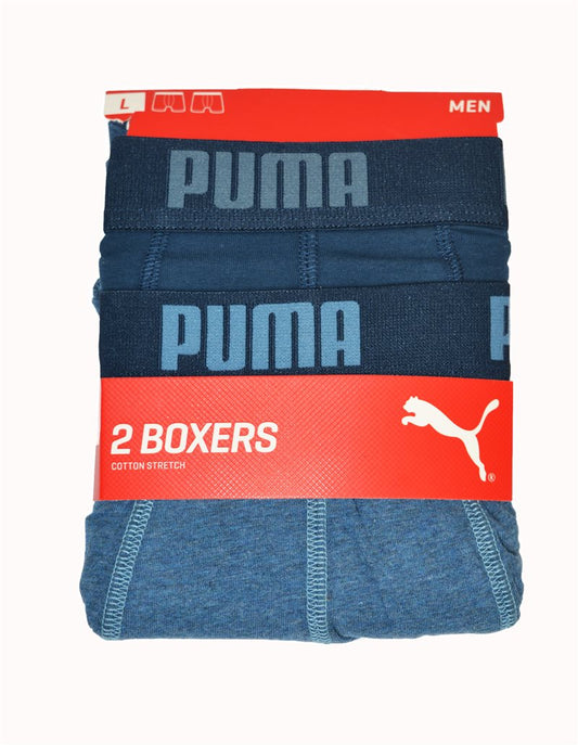 Puma Basic 2 Pack Boxers - Mens - Denim