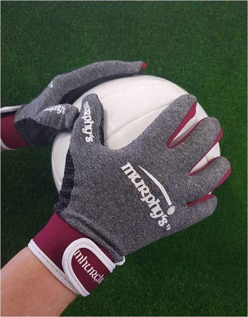 Murphy's Gaelic Gloves - Adult - Grey/Maroon