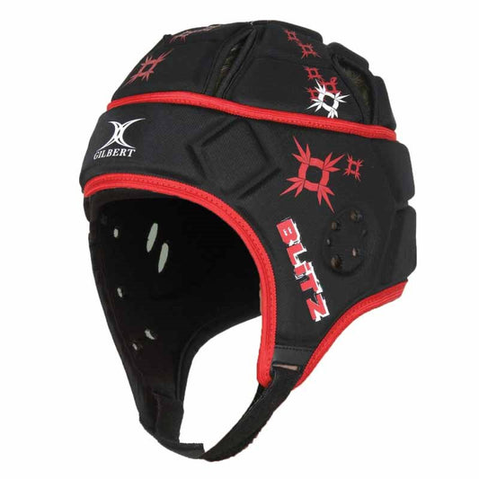 Gilbert Attack Blitz Headguard - Youth - Black/Red