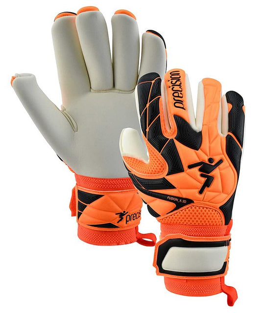Precision Training Precision Fusion_X.3D Pro Negative Roll Giga Goalkeeping Gloves - Adult - Orange/Black/Grey/Black