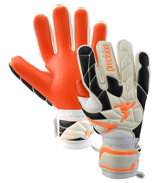 Precision Training Precision Fusion X.3D Pro Negative Contact Goalkeeping Gloves - Adult - White/Black/Grey/Orange