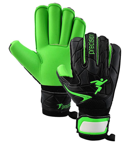Precision Training Precision Fusion_X.3D  Roll Protect Goalkeeping Gloves - Youth - Black/Lime