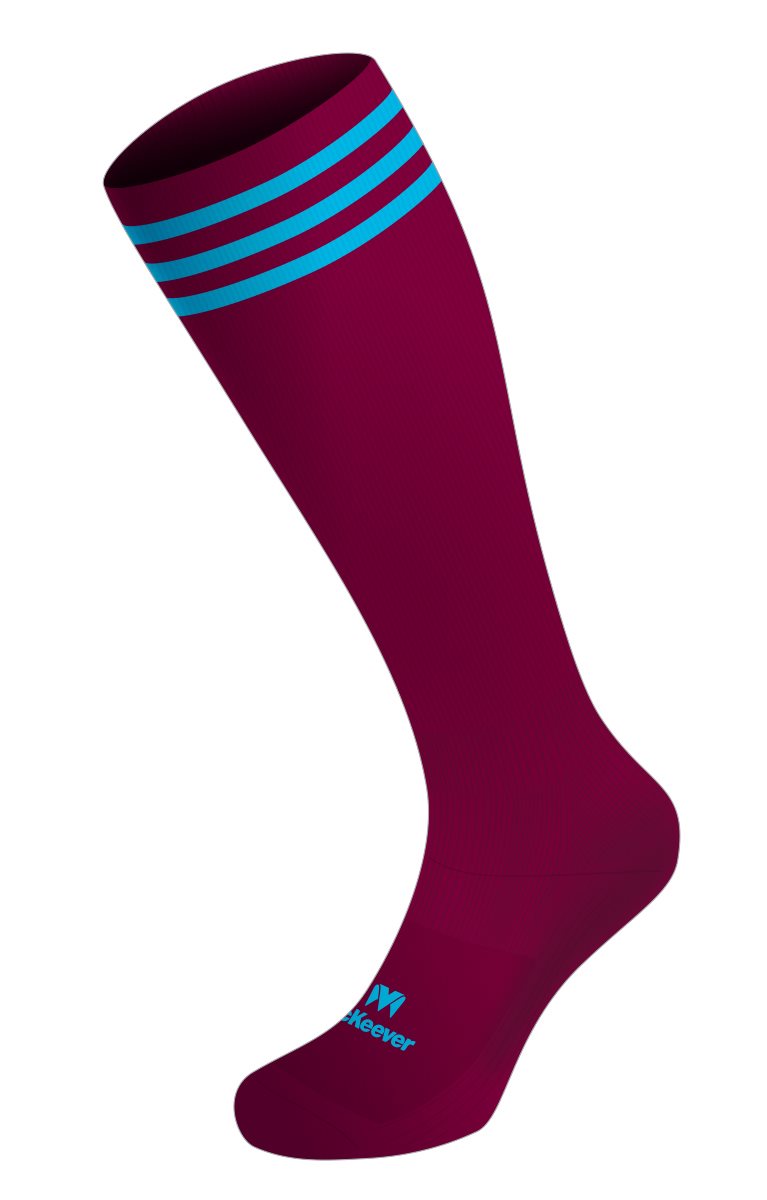 Mc Keever Mc Keever Pro Long Socks - Youth - Maroon/Blue