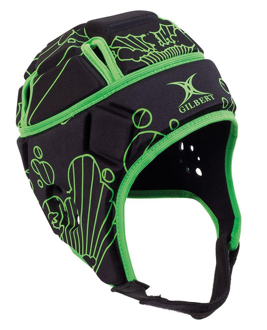 Gilbert Attack Blitz Headguard - Youth - Black/Green