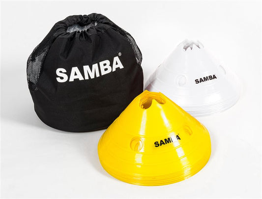 Samba Jumbo Marker Cones - Set of 20 - White/Yellow