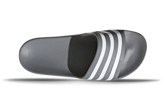 adidas Adilette Aqua Sliders - Adult - Grey Heather/White