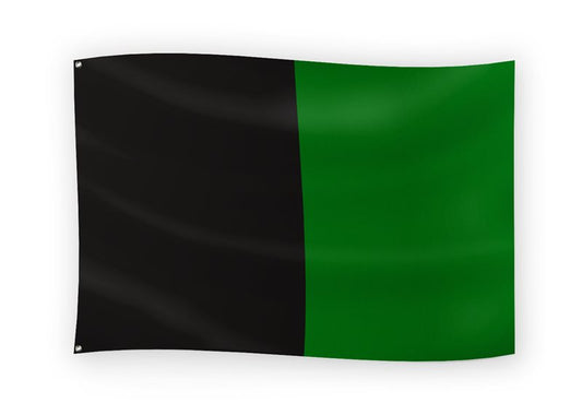 The GAA Store Black/Green Half and Half Flag