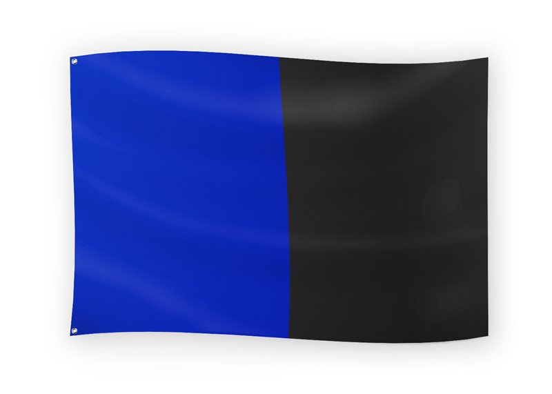 The GAA Store Half and Half Car Flag - Royal/Black