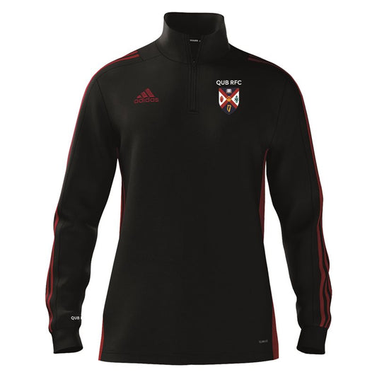 adidas Club Queens Rugby Mi Team 18 1/4 Zip Training Top - Mens - Black/Red