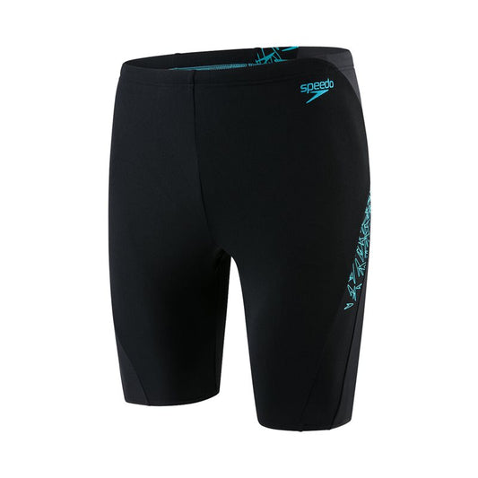 Speedo Boom Splice Jammer - Adult - Black/Aquasplash/Oxid Grey