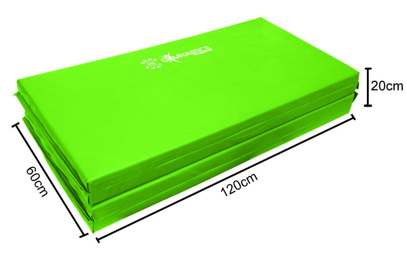 Sure Shot Foldable (4 Fold) Gym Mat - 50mm Lime Green