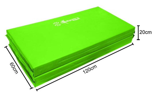 Sure Shot Foldable (4 Fold) Gym Mat - 50mm Lime Green