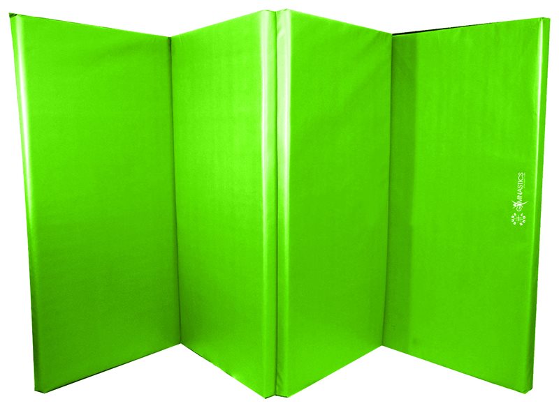Sure Shot Foldable (4 Fold) Gym Mat - 50mm Lime Green