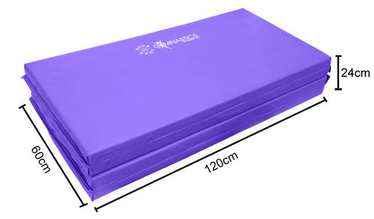 Sure Shot Foldable (4 Fold) Gym Mat - 60mm Purple