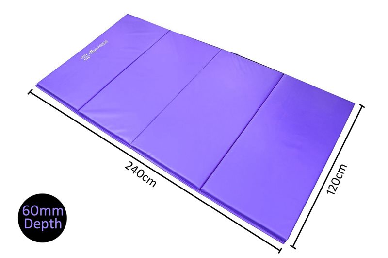 Sure Shot Foldable (4 Fold) Gym Mat - 60mm Purple