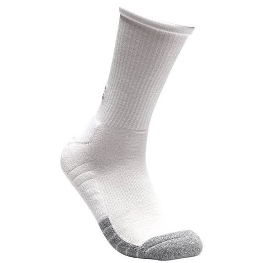 Under Armour Heatgear Crew Socks - Adult - Steel/White/Black