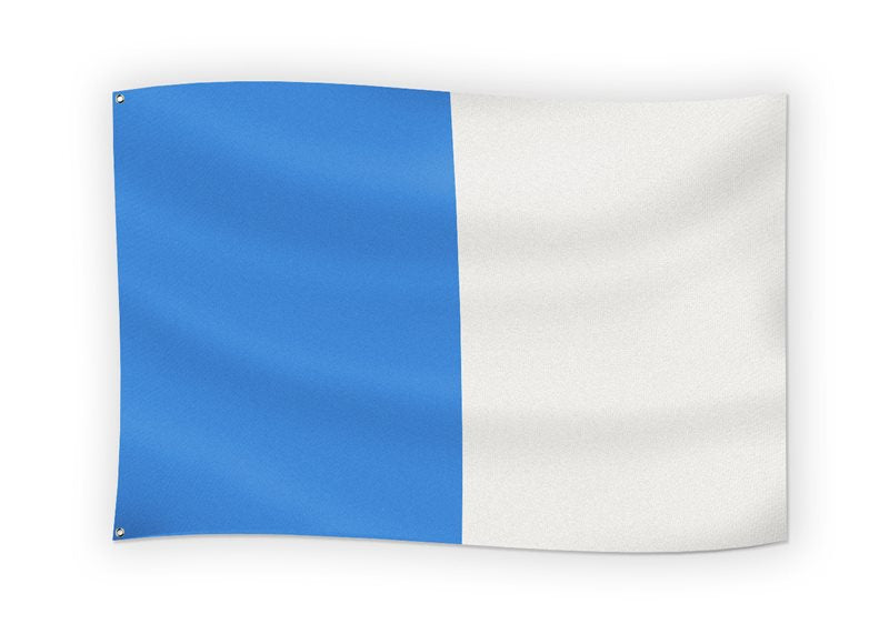 The GAA Store Sky Blue/White Half and Half Flag