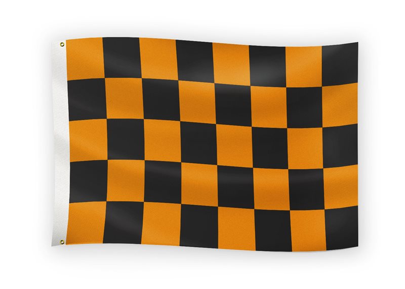 The GAA Store Black/Amber 5' x 3' Chequered Flag