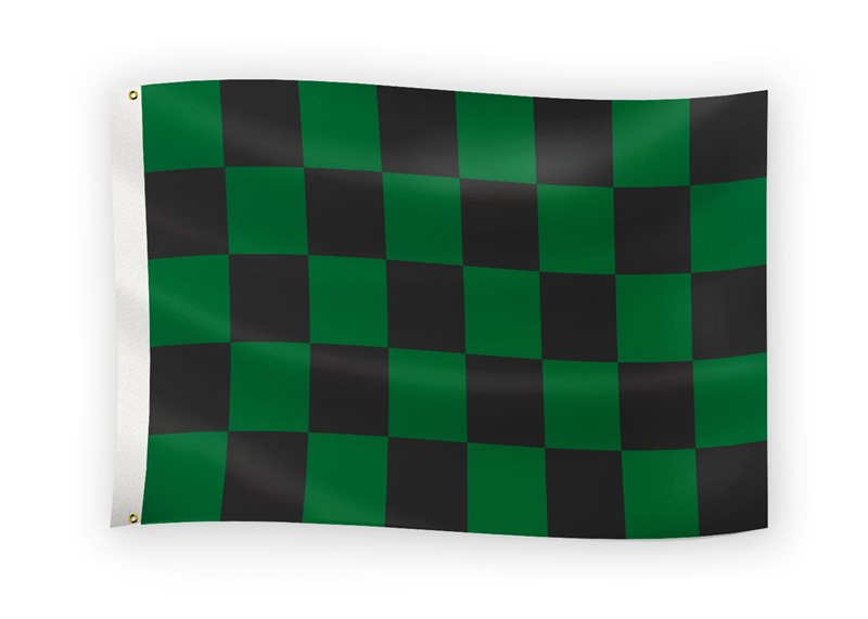 The GAA Store Black/Green 5' x 3' Chequered Flag