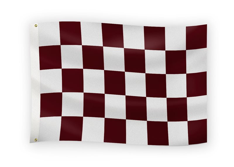 The GAA Store Maroon/White 5' x 3' Chequered Flag