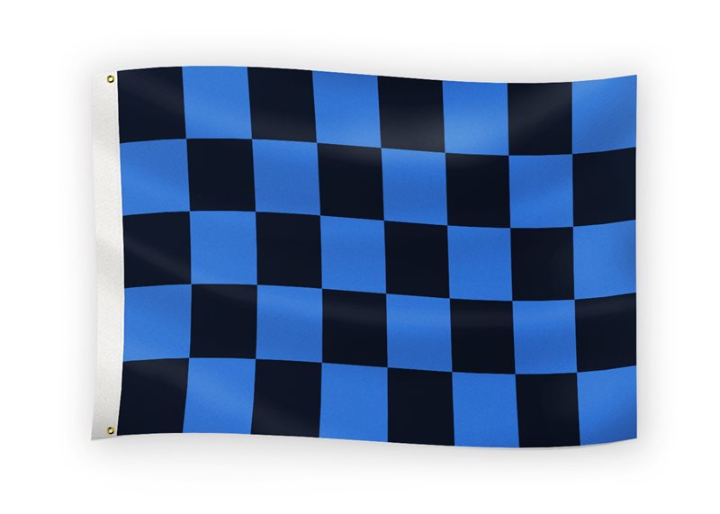 The GAA Store Navy/Sky Blue 5' x 3' Chequered Flag
