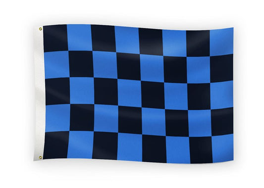 The GAA Store Navy/Sky Blue 5' x 3' Chequered Flag
