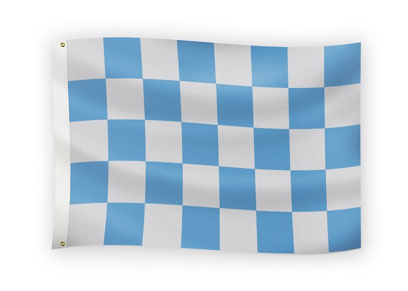 The GAA Store Sky Blue/White 5' x 3' Chequered Flag