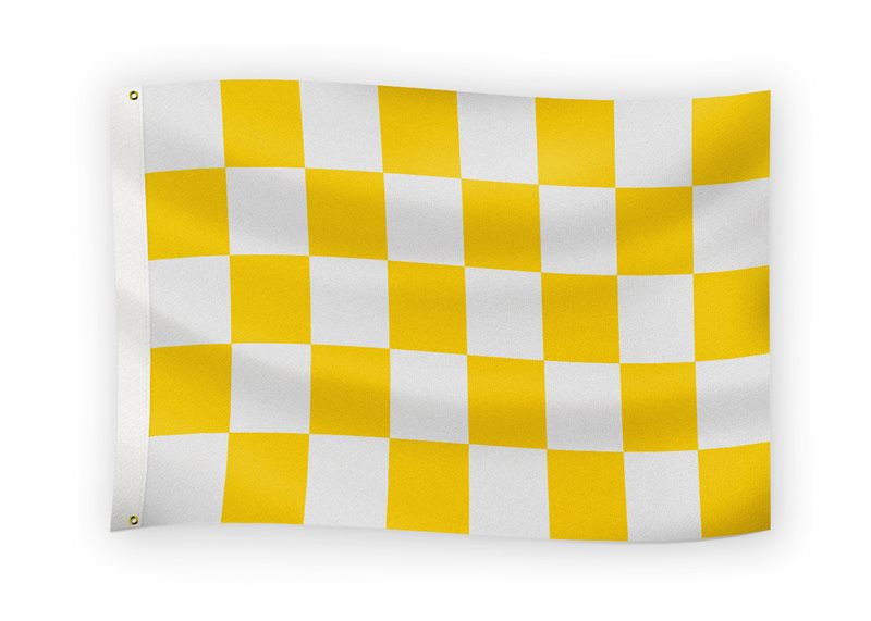 The GAA Store Yellow/White 5' x 3' Chequered Flag
