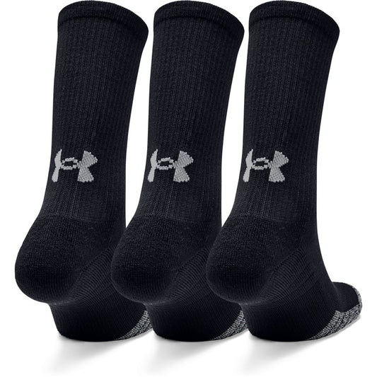 Under Armour Heatgear 3 Pack Crew Socks - Adult - Black/Black/Steel