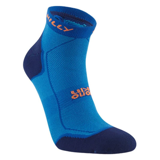 Hilly Pace Quarter Cushion Socks - Mens - Azurite/Fluro Orange