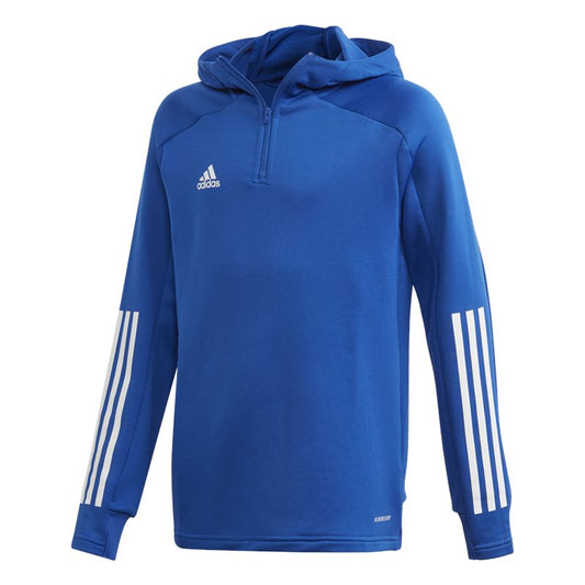 adidas Condivo 20 Track Hooded 1/4 Zip Top  - Youth - Royal Blue/White