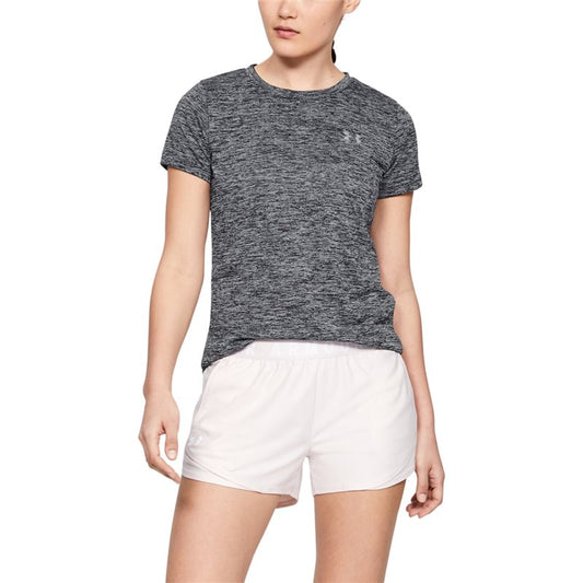 Under Armour Tech Twist Training Tee - Womens - Black/Metallic Silver