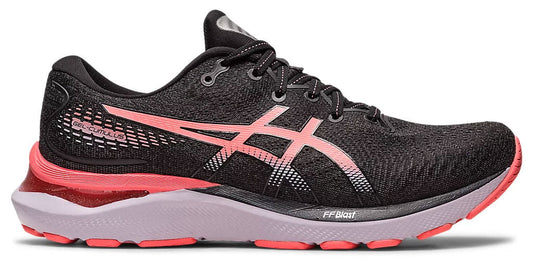 Asics Gel Cumulus 24 Running Shoes - Womens - Black/Papaya
