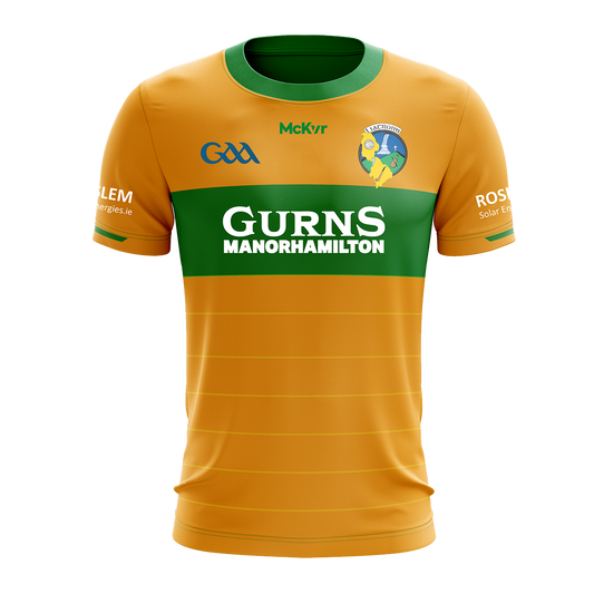 Mc Keever Leitrim Hurling Official Away Jersey - Adult - Gold/Green - Player Fit