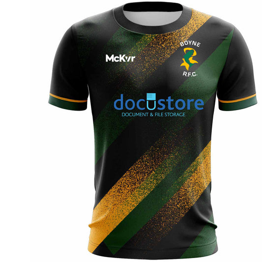 Mc Keever Boyne RFC Training Jersey - Youth - Black/Green/Amber