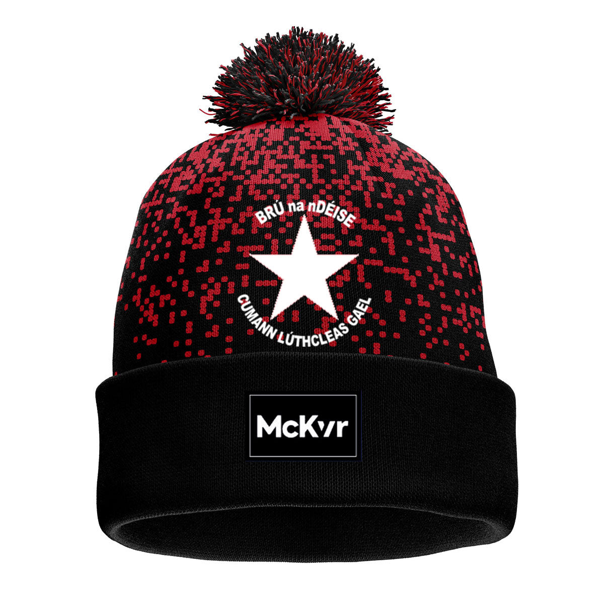 Mc Keever Bruff GAA, Limerick Core 22 Bobble Hat - Adult - Black/Red