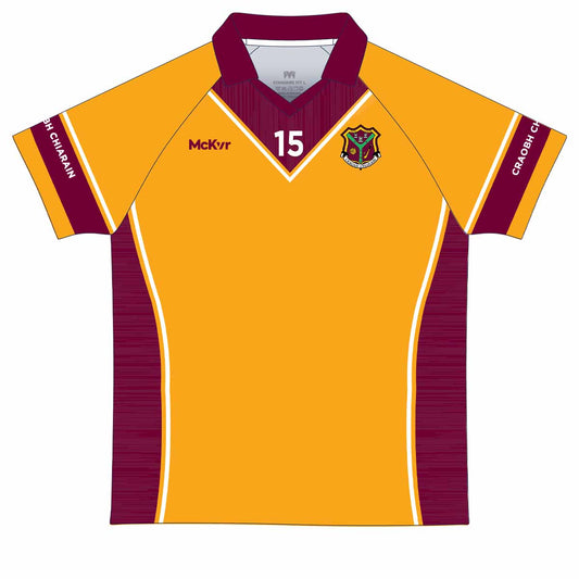 Mc Keever Craobh Chiarain GAA Numbered Jersey - Youth - Maroon/Gold