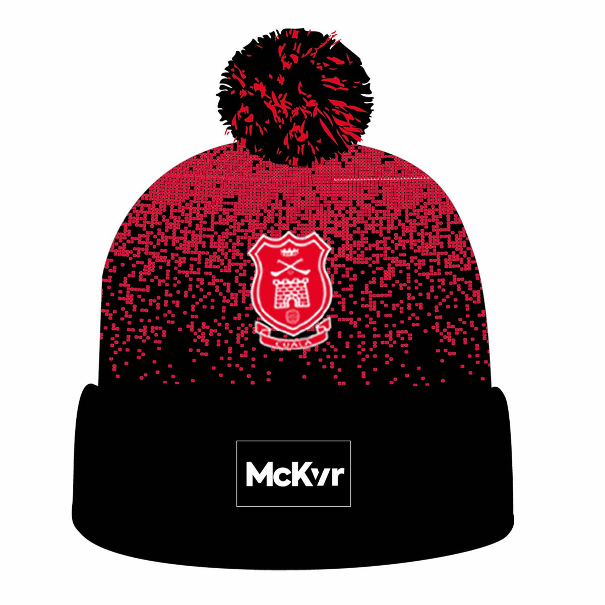 Mc Keever Cuala GAA Core 22 Bobble Hat - Adult - Black/Red