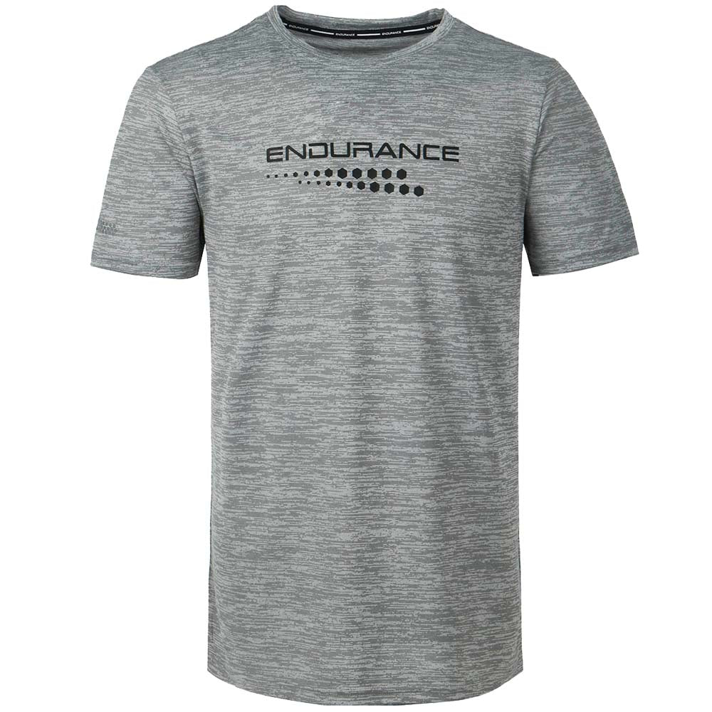 Endurance Portofino Performance Short Sleeve Tee - Mens - Mid Grey Melange