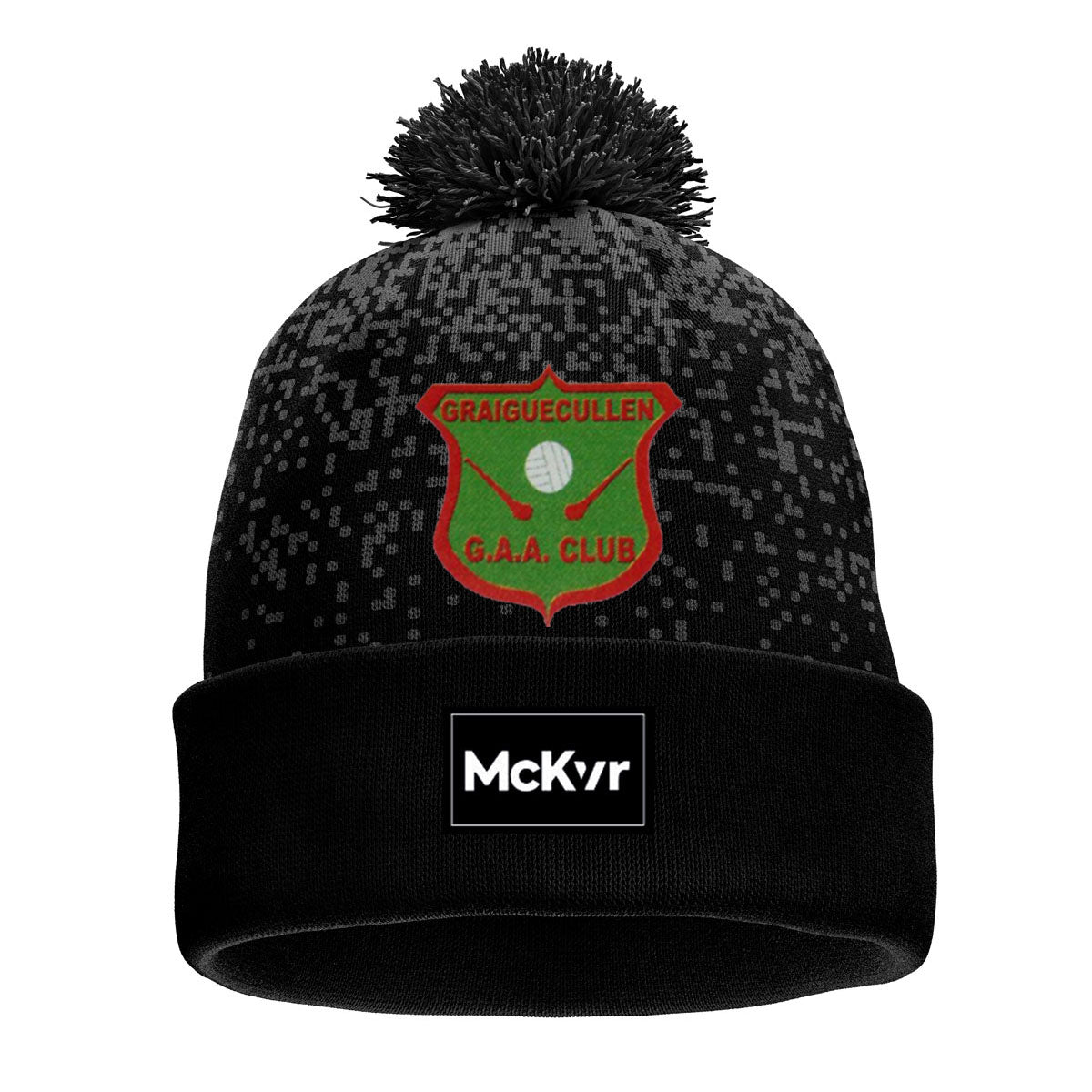 Mc Keever Graigue Cullen GAA Core 22 Bobble Hat - Adult - Black/Grey