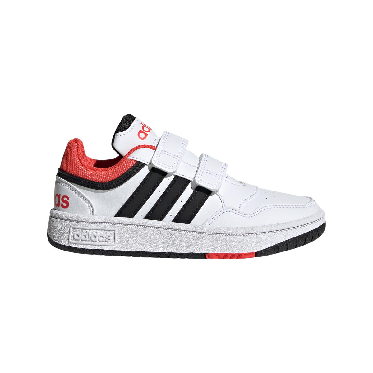 adidas Hoops 3.0 CF Childrens Trainers - Boys - White/Black/Bright Red
