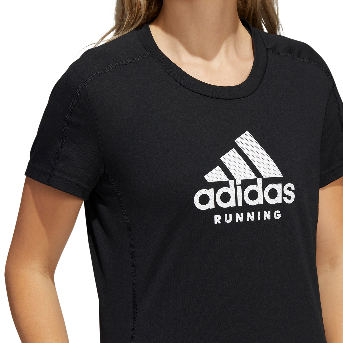 adidas Logo Graphic Short Sleeve Running Tee - Womens - Black